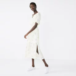 Women's Nine West Puff Sleeve Maxi Dress -Hot Sale Adult Shop 5261378 Yellow Floral Camo