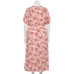 Plus Size Nine West Puff-Sleeve Chiffon Maxi Dress -Hot Sale Adult Shop 5262085 ALT