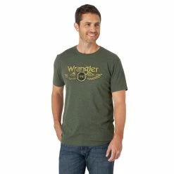 Men's Wrangler Graphic Tee -Hot Sale Adult Shop 5263039 Black Forest Heather