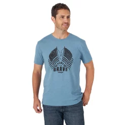 Men's Wrangler Graphic Tee -Hot Sale Adult Shop 5263039 Med Blue Heather
