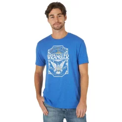 Men's Wrangler Graphic Tee -Hot Sale Adult Shop 5263039 Royal Blue Heather