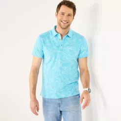 Men's Sonoma Goods For Life® Supersoft Lightweight Polo -Hot Sale Adult Shop 5267619 Blue Waves