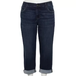 Plus Size Sonoma Goods For Life® Premium Rolled Girlfriend Jeans -Hot Sale Adult Shop 5272706 Rinse Wash