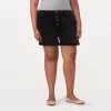 Plus Size LC Lauren Conrad 5" Cuffed High-Waisted Shorts