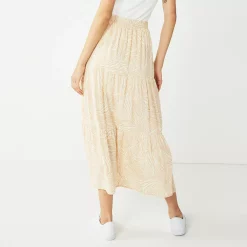 Women's Nine West Crosshatch Tiered Maxi Skirt -Hot Sale Adult Shop 5330209 ALT