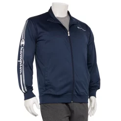Big & Tall Champion® Scripted Tricot Track Jacket -Hot Sale Adult Shop 5358495 Navy