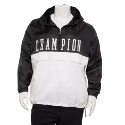Big & Tall Champion® Collegiate Anorak Jacket -Hot Sale Adult Shop 5475973 Black White