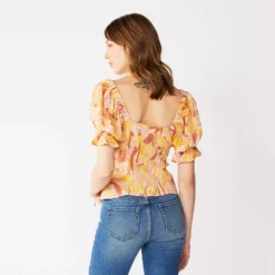 Women's Nine West Twist Front Puff Sleeve Top -Hot Sale Adult Shop 5493540 ALT