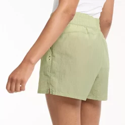 Women's FLX Buckle-Front Twill Woven Shorts -Hot Sale Adult Shop 5494540 ALT
