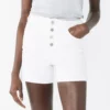 Women's Nine West Slimming Button Front High-Waisted Shorts