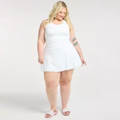 Plus Size FLX High-Waisted Affirmation Skort with Pockets -Hot Sale Adult Shop 5498693 ALT9