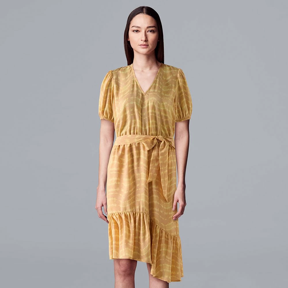 Women's Simply Vera Vera Wang Puff Sleeve Asymmetrical Dress 1 Women's Simply Vera Vera Wang Puff Sleeve Asymmetrical Dress