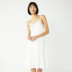 Women's Nine West Strappy Empire Midi Dress -Hot Sale Adult Shop 5516624 White Knig