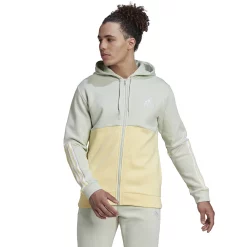 Men's adidas Colorblock Full-Zip Hoodie -Hot Sale Adult Shop 5517455 Linen Green
