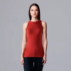 Simply Vera Vera Wang Essential Tank -Hot Sale Adult Shop 5518644 Red Kiss