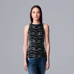 Simply Vera Vera Wang Essential Tank -Hot Sale Adult Shop 5518644 Wavy Dye Stripe