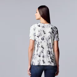 Women's Simply Vera Vera Wang Ruched Sleeve Tee -Hot Sale Adult Shop 5518759 ALT