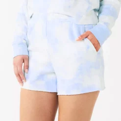 Women's Tek Gear® Ultrasoft Raw-Hem Shorts -Hot Sale Adult Shop 5523332 Purple Dye Effect