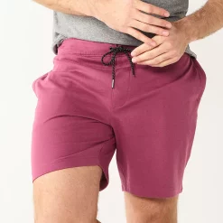 Men's Sonoma Goods For Life® 7" Flex-Wear Knit Jogger Shorts -Hot Sale Adult Shop 5523380 Mauve