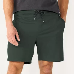 Men's Sonoma Goods For Life® 7" Flex-Wear Knit Jogger Shorts -Hot Sale Adult Shop 5523380 Olive