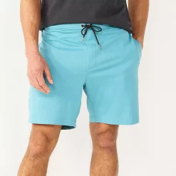 Men's Sonoma Goods For Life® 7" Flex-Wear Knit Jogger Shorts -Hot Sale Adult Shop 5523380 Teal