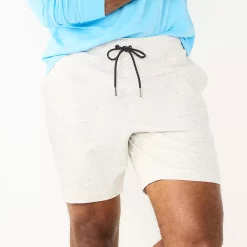 Men's Sonoma Goods For Life® 7" Flex-Wear Knit Jogger Shorts -Hot Sale Adult Shop 5523380 Textured White