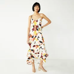 Women's Nine West Strappy Wrap Ruffle Dress -Hot Sale Adult Shop 5524649 White Floral
