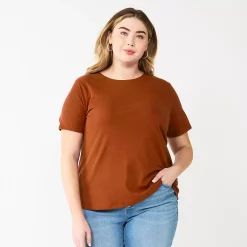 Plus Size Nine West Essential Crewneck Tee