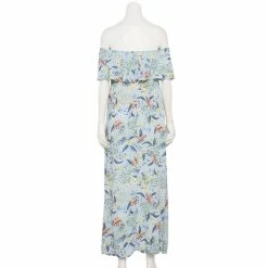 Maternity Sonoma Goods For Life® Ruffled Off-The-Shoulder Maxi Print Dress -Hot Sale Adult Shop 5526627 ALT