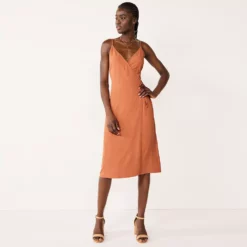 Women's Nine West Strappy Wrap Midi Dress -Hot Sale Adult Shop 5531473 Pecan Crust