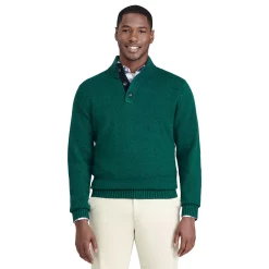 Men's IZOD Mockneck Quarter-Zip Sweater -Hot Sale Adult Shop 5532721 Botanical Green