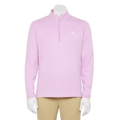 Men's adidas 3-Stripes Quarter-Zip Pullover Top -Hot Sale Adult Shop 5535416 Bliss Lilac