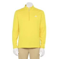 Men's adidas 3-Stripes Quarter-Zip Pullover Top -Hot Sale Adult Shop 5535416 Impact Yellow