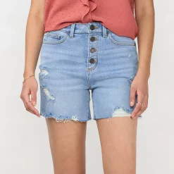 Women's LC Lauren Conrad Super High Rise Cut-Off Denim Shorts