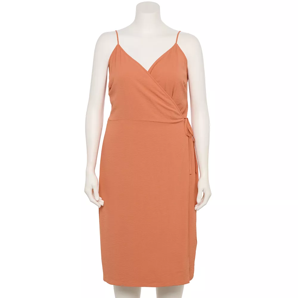 Plus Size Nine West Surplice Midi Dress 1 Plus Size Nine West Surplice Midi Dress