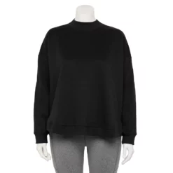 Plus Size Tek Gear® Ultrasoft Fleece Mockneck Sweatshirt -Hot Sale Adult Shop 5540359 Black