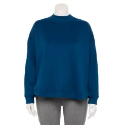 Plus Size Tek Gear® Ultrasoft Fleece Mockneck Sweatshirt -Hot Sale Adult Shop 5540359 Blue Crayon