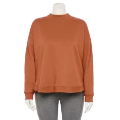 Plus Size Tek Gear® Ultrasoft Fleece Mockneck Sweatshirt -Hot Sale Adult Shop 5540359 Cinnamon Coffee