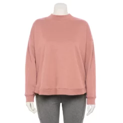 Plus Size Tek Gear® Ultrasoft Fleece Mockneck Sweatshirt -Hot Sale Adult Shop 5540359 Martini Rose