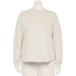 Plus Size Tek Gear® Ultrasoft Fleece Mockneck Sweatshirt -Hot Sale Adult Shop 5540359 Natural Scallop