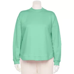 Plus Size Tek Gear® Ultrasoft Fleece Mockneck Sweatshirt -Hot Sale Adult Shop 5540359 Shy Green