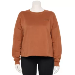 Plus Size Tek Gear® Easy Ultrasoft Fleece Crewneck Sweatshirt -Hot Sale Adult Shop 5540652 Cinnamon Coffee