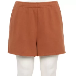 Plus Size Tek Gear® Ultrasoft Fleece Raw-Hem Shorts -Hot Sale Adult Shop 5540831 Cinnamon Coffee