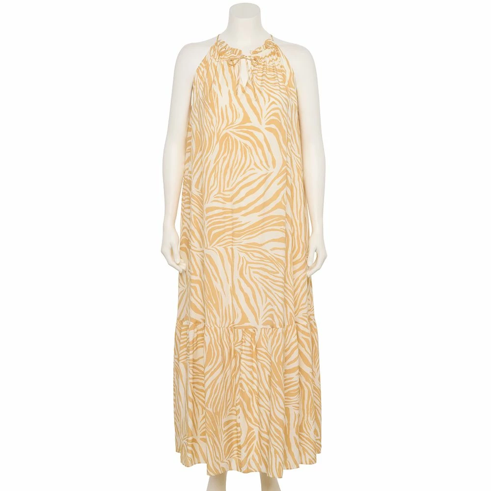 Plus Size Nine West Tiered Peasant Maxi Dress 5 Plus Size Nine West Tiered Peasant Maxi Dress - Image 5