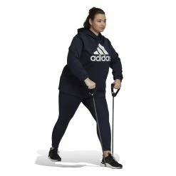 Plus Size adidas AEROREADY Big Logo Fleece Hoodie -Hot Sale Adult Shop 5542156 ALT2