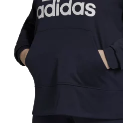 Plus Size adidas AEROREADY Big Logo Fleece Hoodie -Hot Sale Adult Shop 5542156 ALT3
