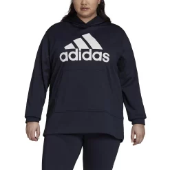 Plus Size adidas AEROREADY Big Logo Fleece Hoodie -Hot Sale Adult Shop 5542156 ALT4