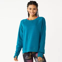 Women's Tek Gear® Easy Ultrasoft Fleece Sweatshirt -Hot Sale Adult Shop 5543912 Night Life Teal