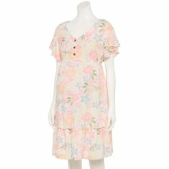 Maternity Sonoma Goods For Life® Flutter-Sleeve Tiered Dress -Hot Sale Adult Shop 5549577 Multi Floral