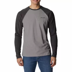 Men's Columbia Thistletown Hills™ Raglan Tee -Hot Sale Adult Shop 5550649 City Gray Heather
